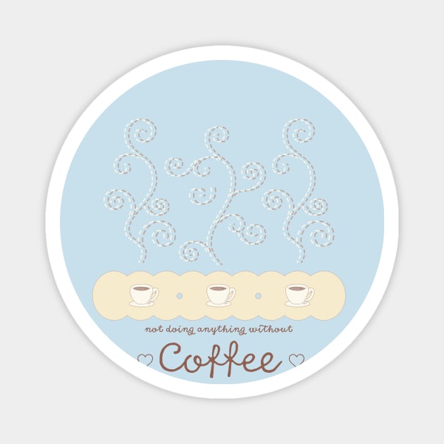 Coffee Aroma Swirls Magnet by Bav